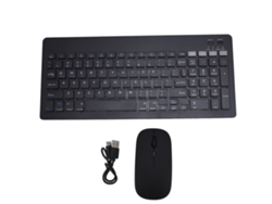 Conjunto Teclado E Mouse Sem Fio Bluetooth Rechargeável 4 Canais Modos Duplos Silencioso Pc