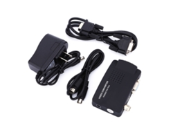 Adaptador Convertidor De Vídeo Bnc S-video A Vga Con Función Pip Para Dvr Y Monitores Lcd Crt.