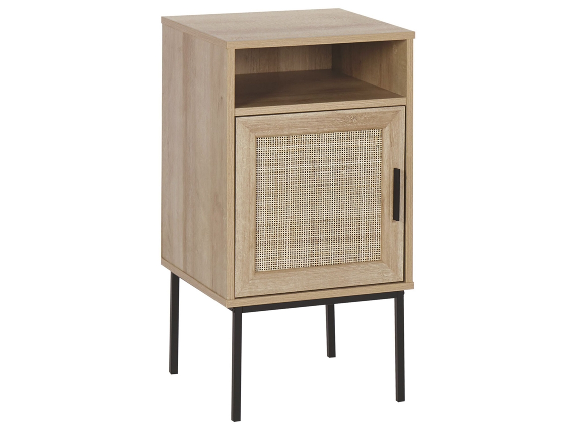 Mesa de cabecera BELIANI Pasco de Tablero de fibra Madera clara 40x40x78