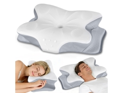 Almohada De Soporte Cervical Para El Cuello – Almohadas Ergonómicas De Espuma Viscoelástica Con Contorno, 2 Alturas