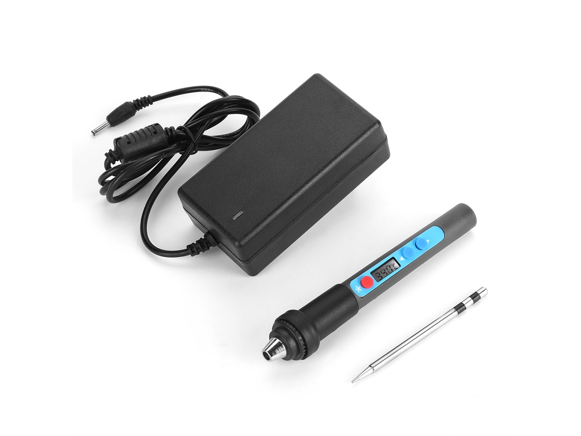 Soldador Eléctrico Digital Sin Plomo De 12 V Y 40 W Con Control De Temperatura Y Led.