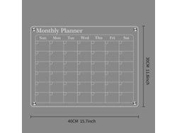 Calendario Mensual Y Semanal Magnético De Acrílico Para Refrigerador, Planificación De Escritura En Blanco, Adsorción Magnética