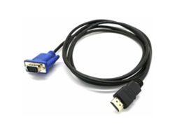 Convertidor de video para PC portátil a monitor VGA, conectores chapados en oro, cable HDMI a VGA con funcionalidad de convertidor compatible con H