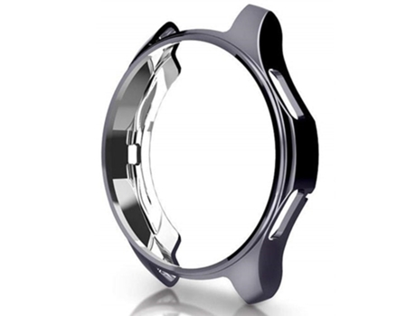Carcasa de Reloj SLOWMOOSE Samsung Galaxy Watch Gear S3 Frontier Bumper Diamante Suave Chapado Inteligente (Gris - Engranaje S3)