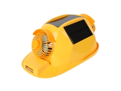 Capacete De Segurança Solar Com Dois Ventiladores E Luz Para Construção E Reformas