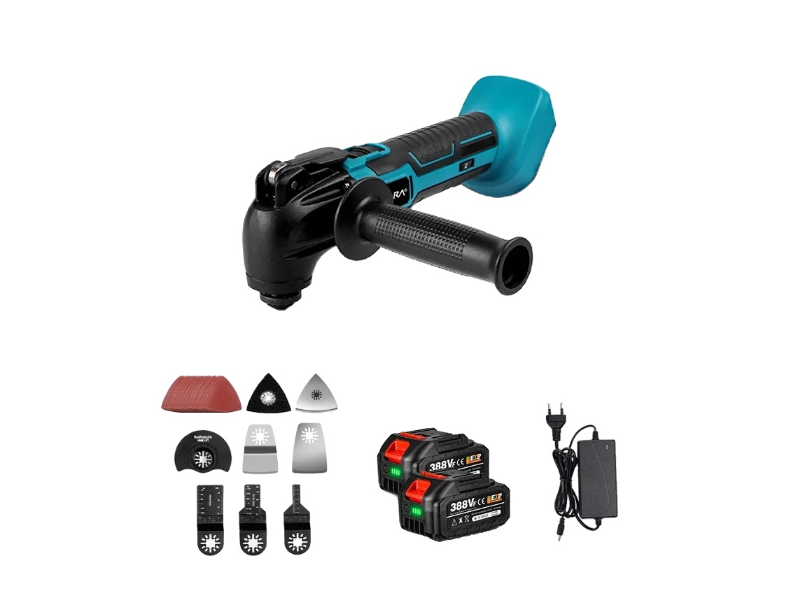Herramienta multifuncional de velocidad variable, cortadora eléctrica, batería OEM de 2 piezas y 388 VF