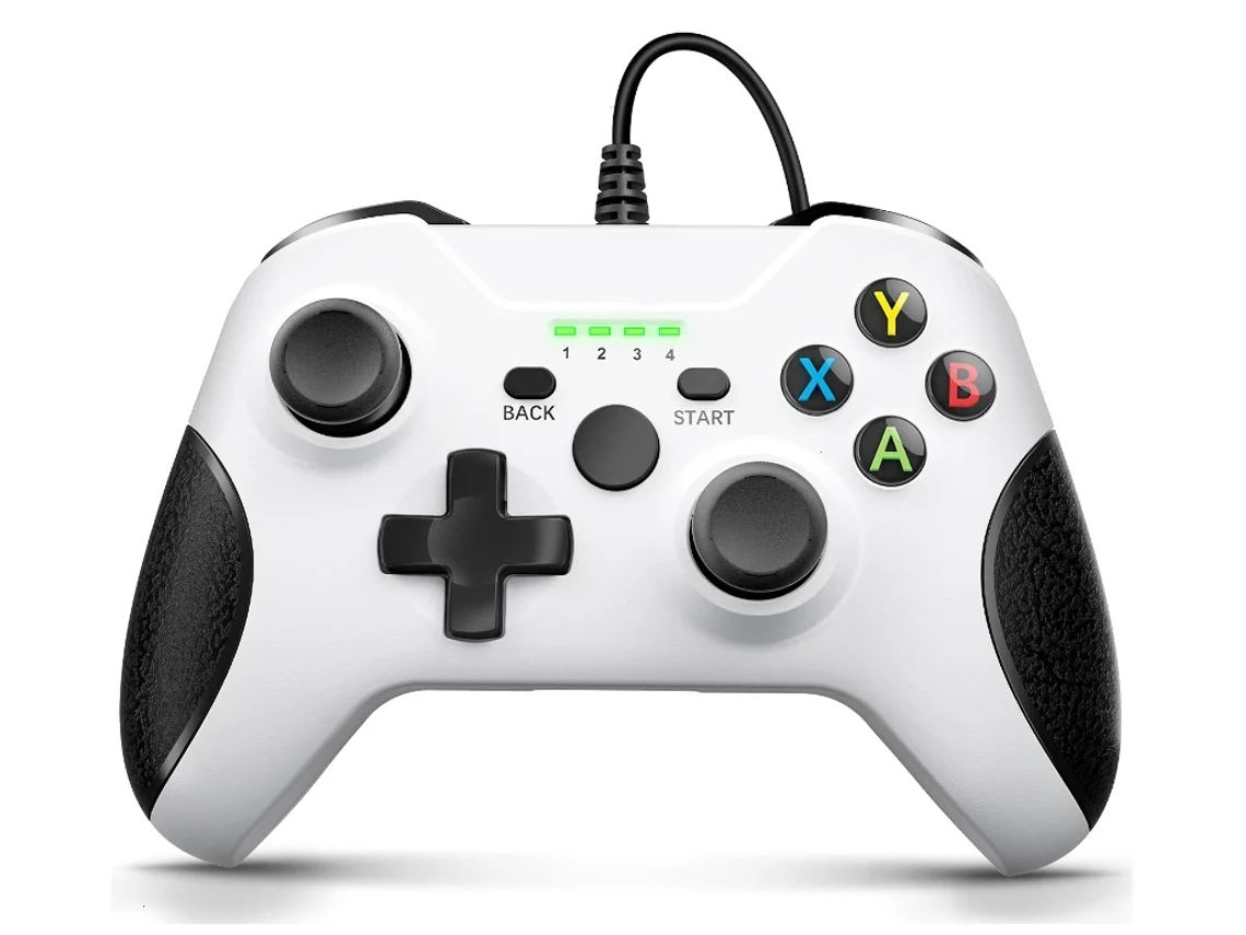 Controlador Gamepad Controlador con cable Compatible con Xbox One/X/S/Pc Windows 11/10/8/7 con conector para auriculares/Dual Shock - YIZHOOD