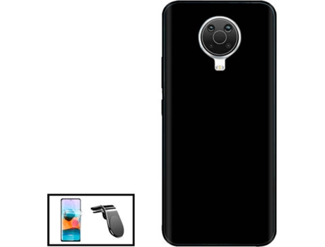 Kit Carcasa + Protector de Pantalla + Soporte Nokia G20 GIFT4ME Negro