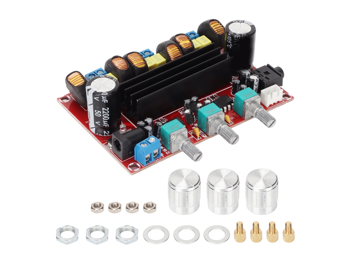 Placa Amplificadora Digital Profesional De 2.1 Canales Para Altavoces De 12 V-24 V Cc.