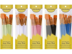 Juego De Pinceles Para Pintura Acrílica, 5 Paquetes/60 Pinceles Para Acuarela, Cabezal De Pincel