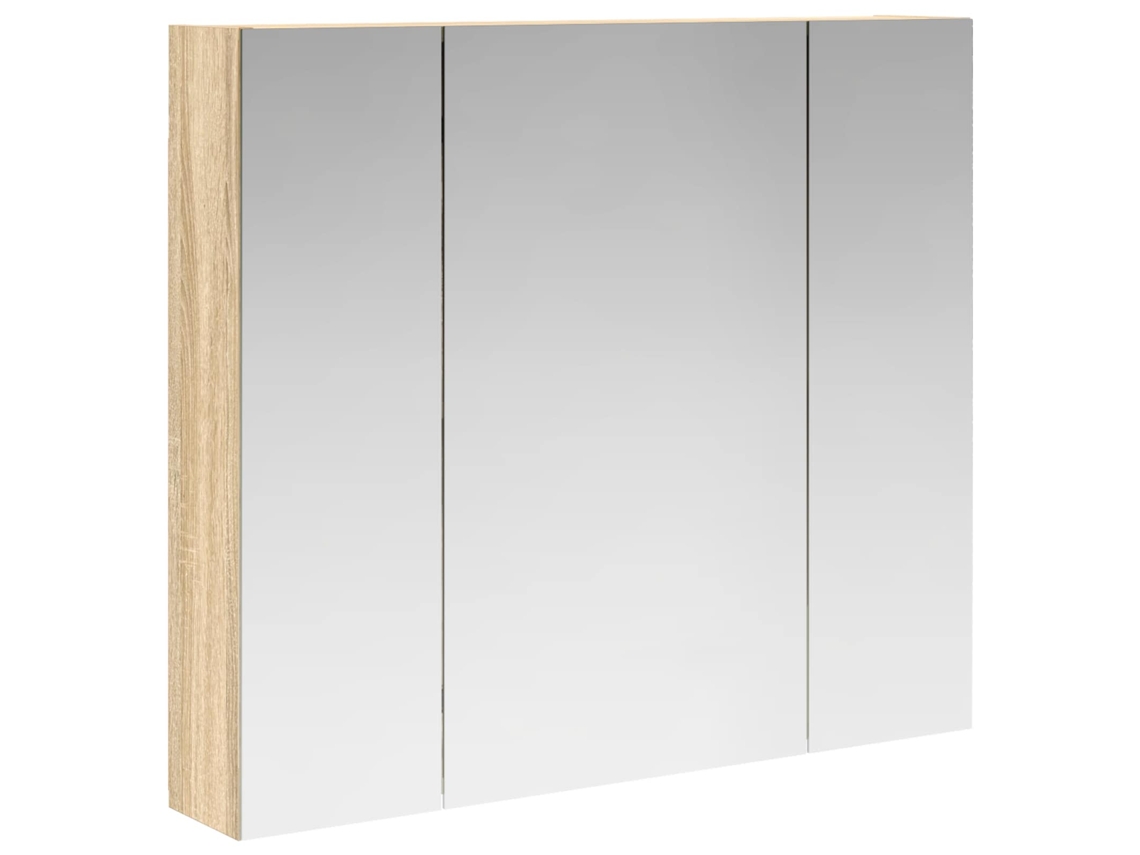 Maison Exclusive - Armario Con Espejo De Baño Roble Sonoma 80 X 14.5 X 70 Cm