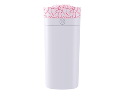 Humidificador Volcánico Branco Recargable Bajo Ruido 7,6x7,6x17 Cm P/ Mesa Inverno