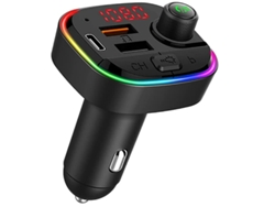 Transmisor FM Bluetooth Yizhood C13 Pd18w Qc3.0 71 núcleos U disco negro