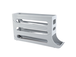 Dispensador De Huevos Rodante Para Refrigerador, Autoalmacenable, Gran Capacidad, Económico, Gris.