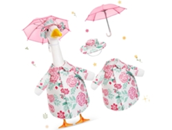 Vestido De Ganso Floral Con Paraguas A Juego, Perfecto Para La Decoración De Temporada Del Hogar, Vestido