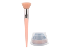 Set de brochas de maquillaje Rosewell con estuche protector y brocha para rubor