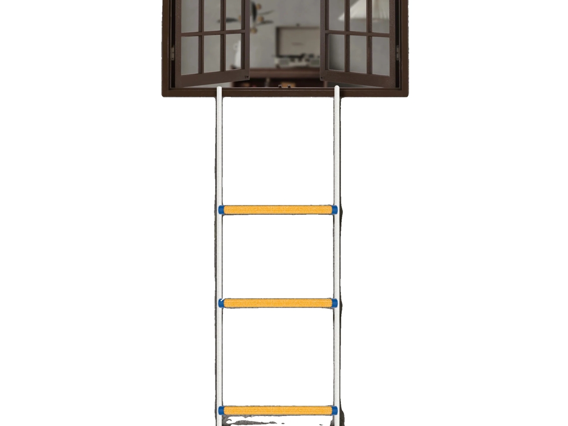 Escalera de cuerda de 12 m, alta capacidad de carga, material duradero e ignífugo, diseño portátil OEM