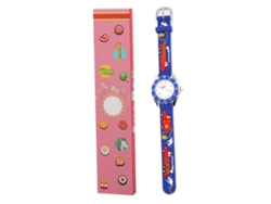 2026-reloj De Pulsera Infantil De Dibujos Animados Con Correa De Pvc Impermeable Cuarzo Regalo Para Niños Niñas Azul