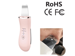 (rosa) Pelador Facial Ultrasónico, Limpieza Facial Vibratoria Y Masajeador Casero