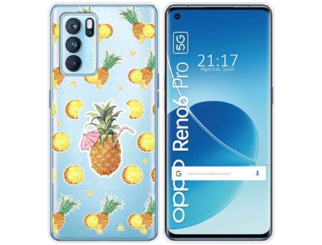 Carcasa Oppo Reno 6 Pro 5G TUMUNDOSMARTPHONE Dibujos Transparente