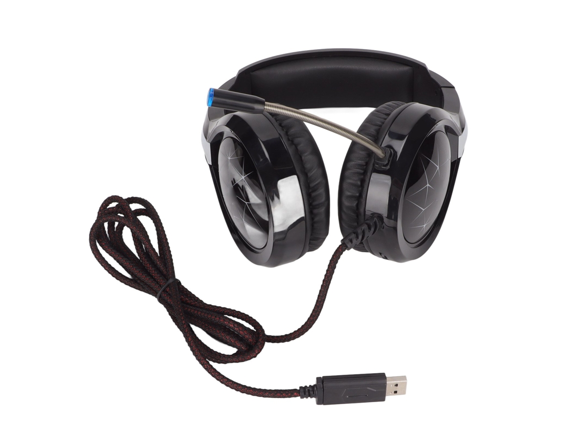 Auriculares Estéreo Con Cancelación De Ruido, Almohadillas Suaves, Conexión Usb, Micrófono Y Luz