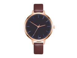 Reloj De Piel Para Mujer Zhoulifa, Marca De Cuarzo, A La Moda Para Mujer (marrón)