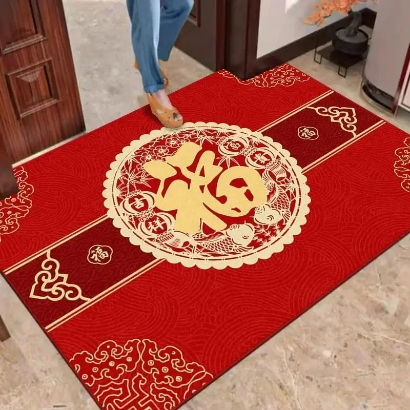 (estilo 4 40x60cm) Alfombra Decorativa De Año Nuevo Chino Con Palabras Auspiciosas Impresas.