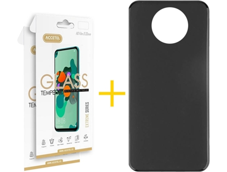 Kit Funda + 2 Protectores de Pantalla Xiaomi Redmi Note 9T ACCETEL Liso (Negro)