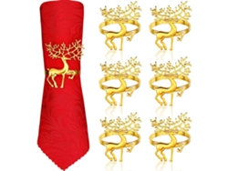 KOFIHETY Anillos para Servilletas Elegantes 6 Piezas Decoración de Mesa Navidad