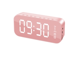 Reloj Digital Con Alarma Y Altavoz Bluetooth, Superficie De Espejo Para Dormitorio Y Oficina.