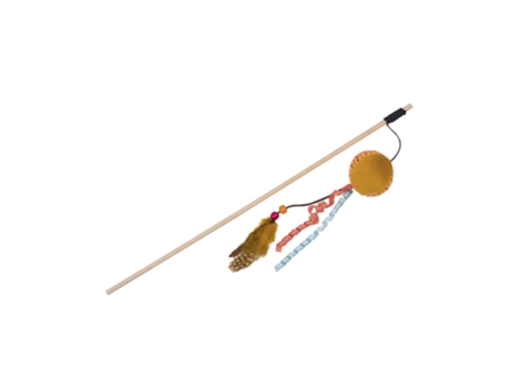 Caña de pescar para gatos con ratón de peluche y palito de hierba gatera, cuerda y juguete NOBBY PET