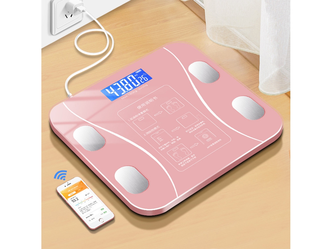 Balanza de precisión (recargable, oro rosa)