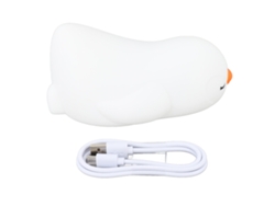 Bj-lâmpada De Noite Pingüino Cartoon De Silicone Macio Usb Recarregável Led Colorida Adorável Para Crianças