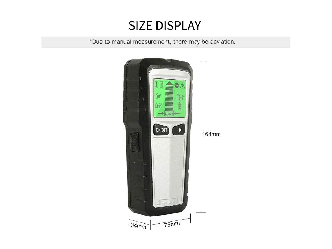 Detector De Clavos Y Armaduras 5 En 1 Escáner De Pared Electrónico Inteligente Con Pantalla Lcd Para Metal Madera Cables Vivos Y Barras De Refuerzo