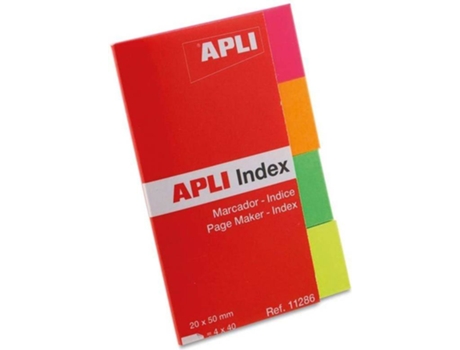 Etiquetas y Blocs de Notas APLI Index 4X40F Brillantes 11286