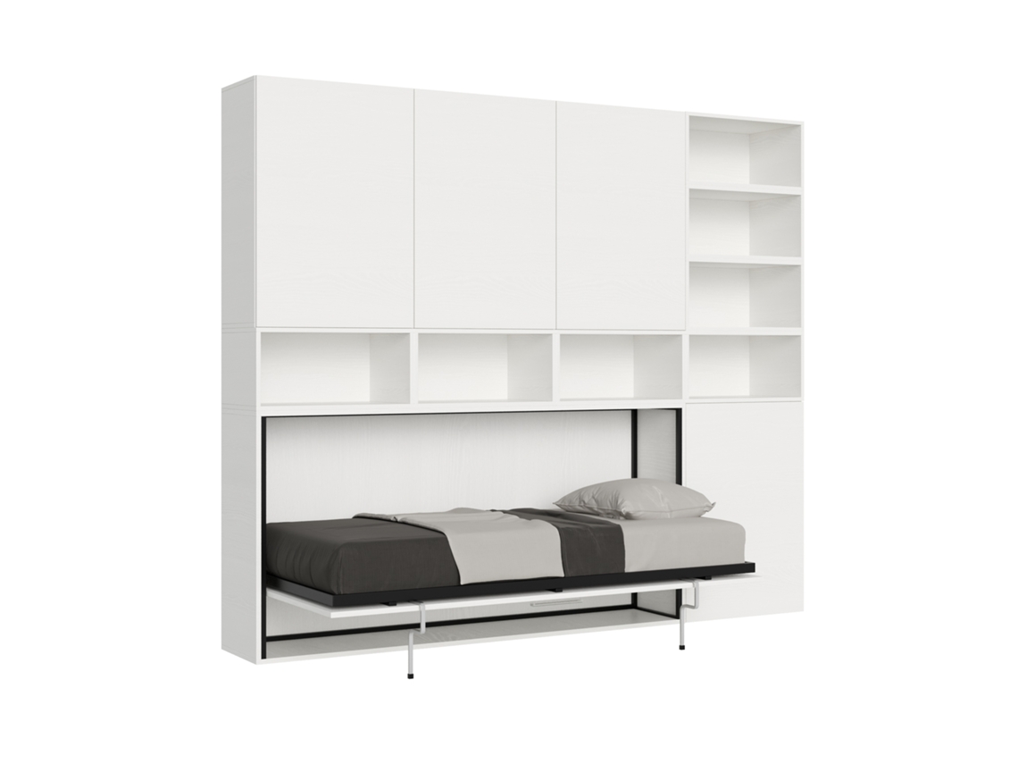 Cama con Colchón Individual Kando Fresno ITAMOBY Blanco (220x100x116cm)