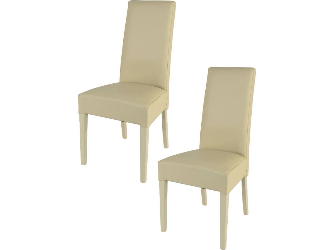 Conjunto de 2 Cadeiras T M C S Luisa (Bege - 99x46x55 cm - Madeira)
