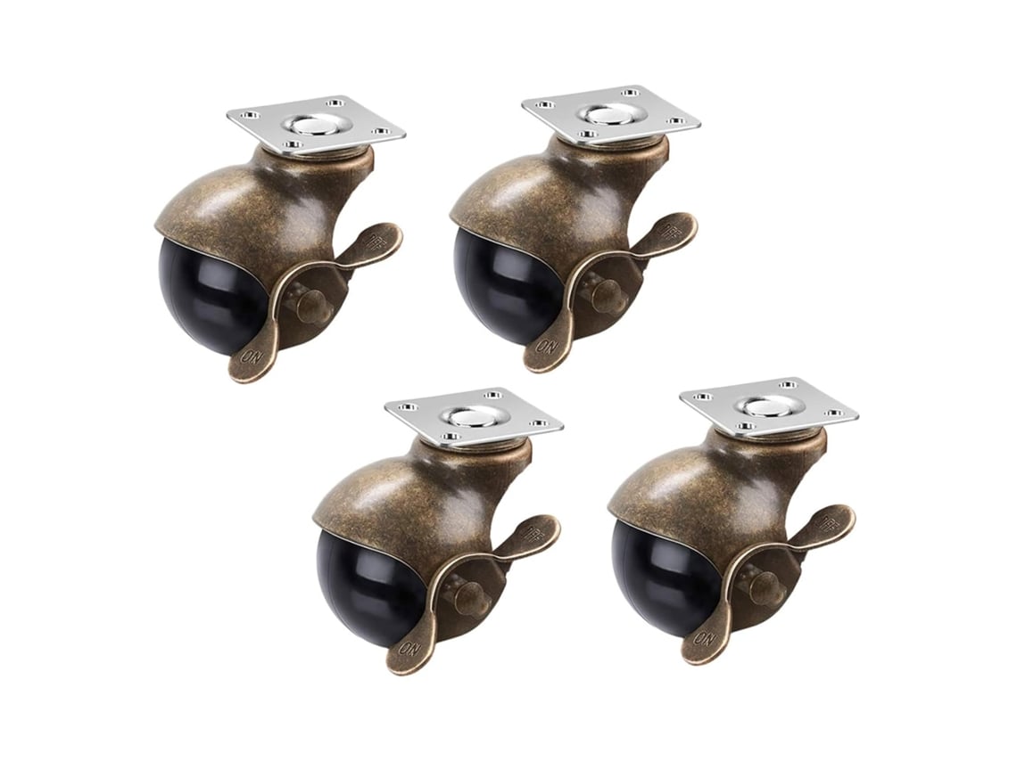 Ruedas Giratorias Universales, Capacidad De 36 Kg Por Rueda, Juego De 4, Rotación De 360 Grados Para Muebles.