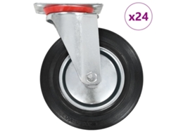 vidaXL Ruedas giratorias 24 unidades 200 mm