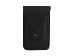 Riñonera Para Teléfono Móvil De Cuero Sintético Negro Para Hombre, Ideal Para Viajes Y Actividades Al Aire Libre Como El Montañismo.