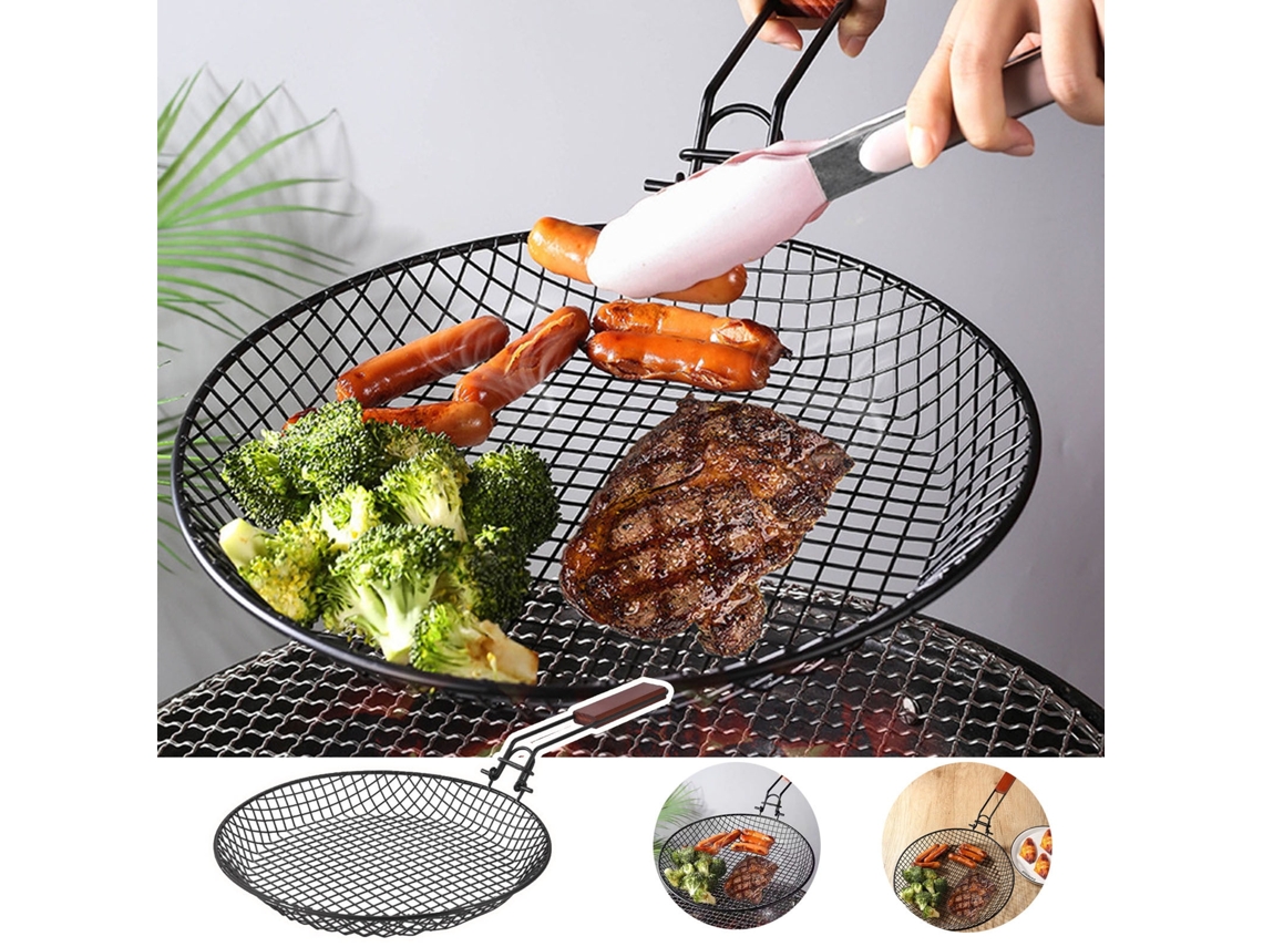 Cesta Plegable De Acero Inoxidable Para Barbacoa