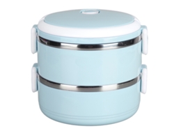 Caja Térmica Para Almuerzo Apilable Acero Inoxidable 304 De Doble Capa Azul