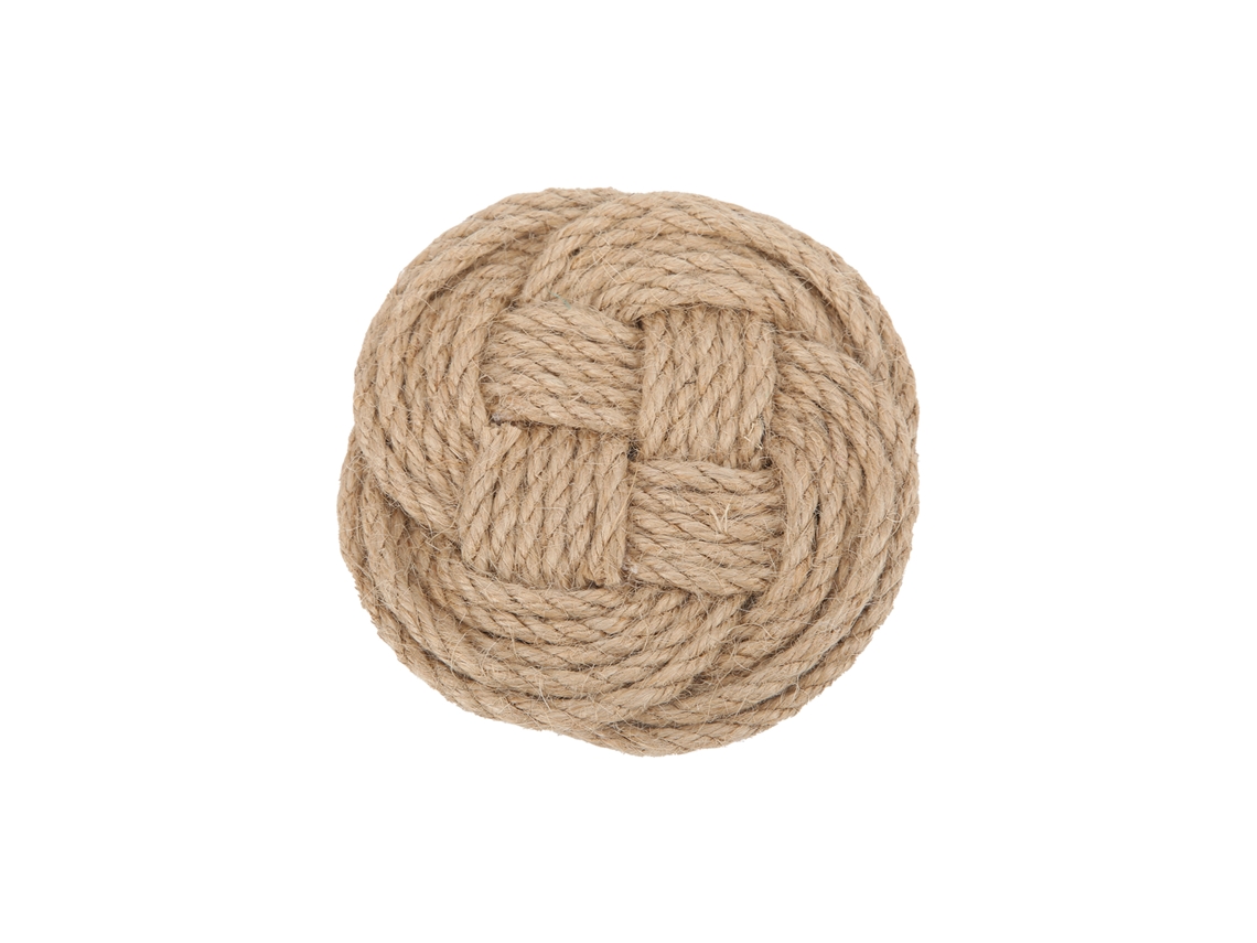 Portavasos Redondo, Antideslizante Y Absorbente Para Mesa De Cocina, Fabricado En Tela De Yute.