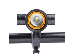 Faro delantero para bicicleta recargable por USB con 3 modos de luz, zoom, para manillares de 22-28 mm (Marca)