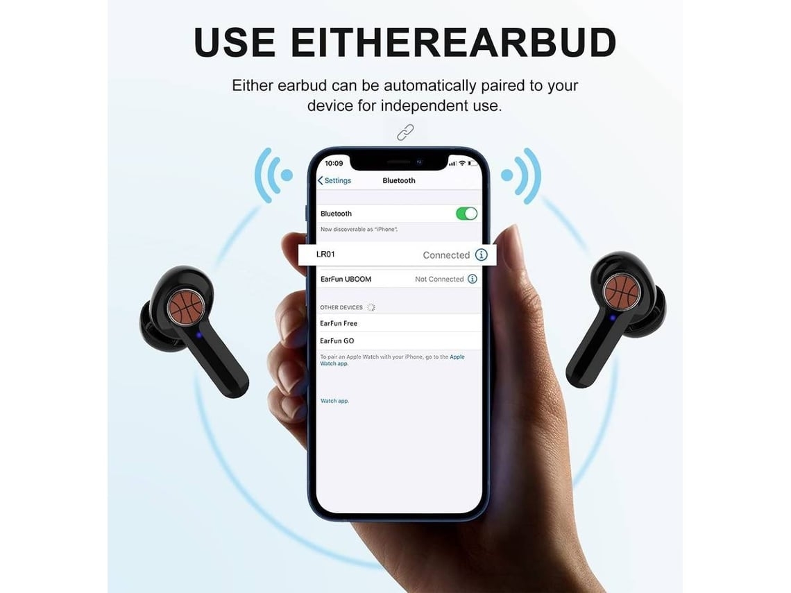 Verdaderos auriculares inalámbricos Bluetooth con bola 804-Xw2 Micrófono interno con cancelación de ruido Rojo VEANXIN
