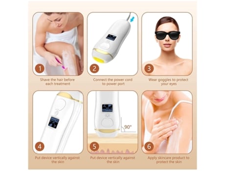 Depilación con Luz Pulsada IplDepilación Láser Ipl 999.900 Flashes 2 Modos 5 Niveles Depiladora Eléctrica para BISBISOUS