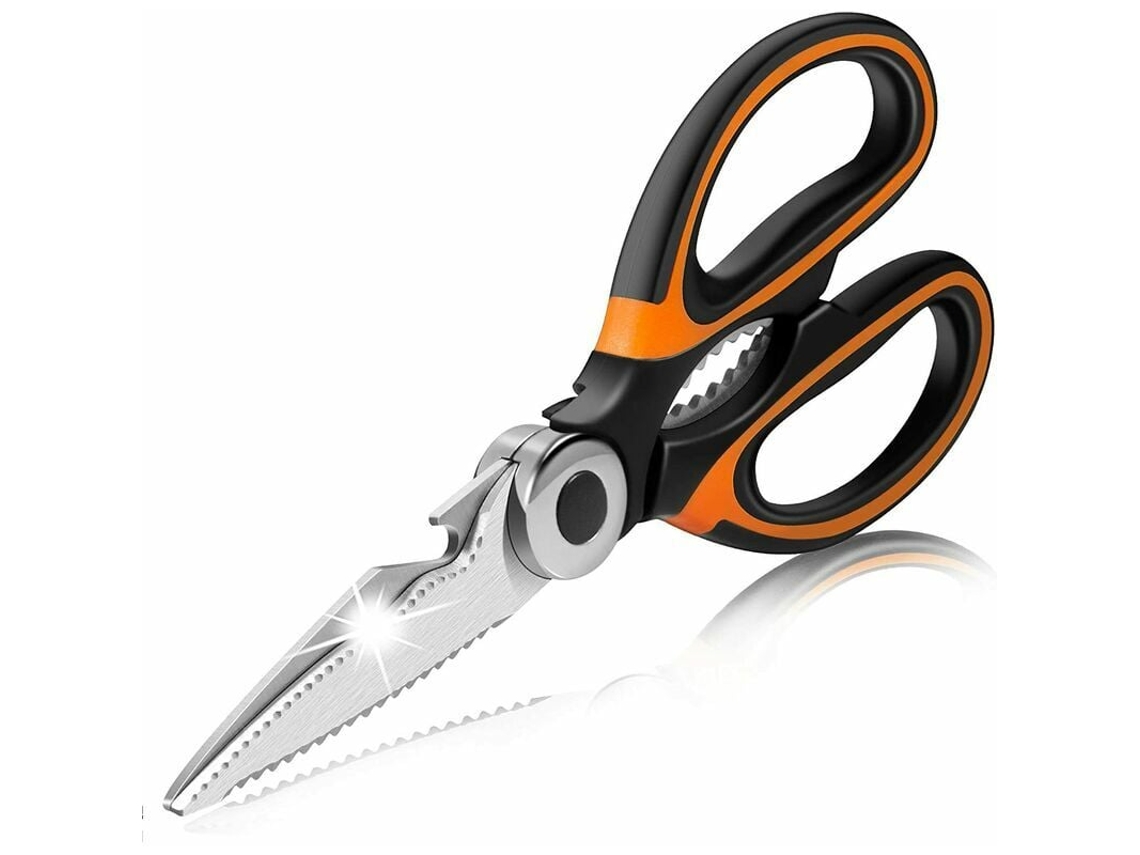 Tijeras de cocina multifuncionales de acero inoxidable ultra afiladas, tijeras profesionales resistentes para cortar pollo, pescado, carne, verduras, hierbas, etc.