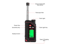 Detector De Fugas De Gas Habotest Ht58pro Con Sonda Telescópica Para Gas Natural, Propano, Butano Y Gas Combustible Para El Hogar Y Vehículos Recreativos.