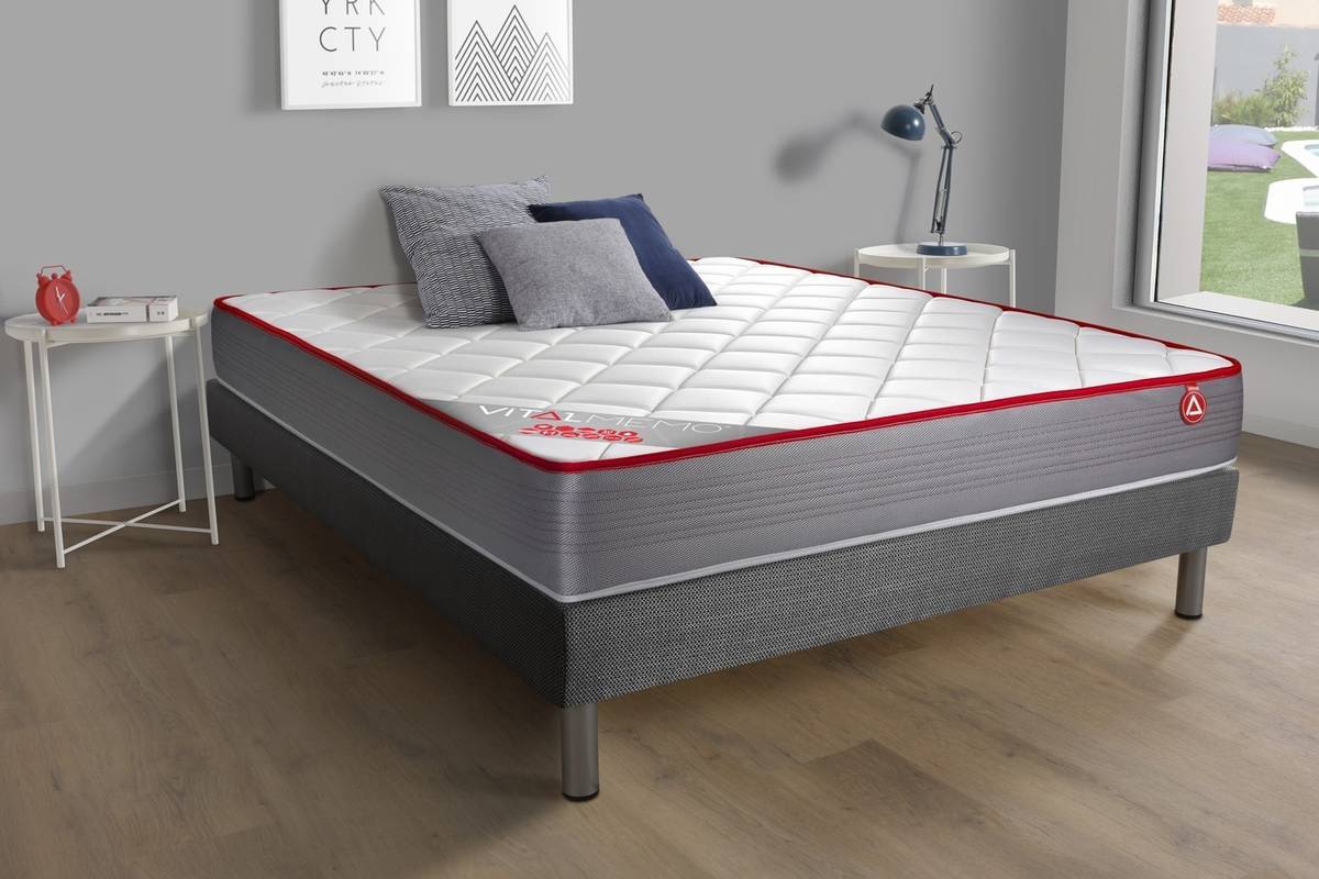 Conjunto de Somier + Colchón VITALIT Vitalmemo (130x200 cm - Espuma Viscoelástica)