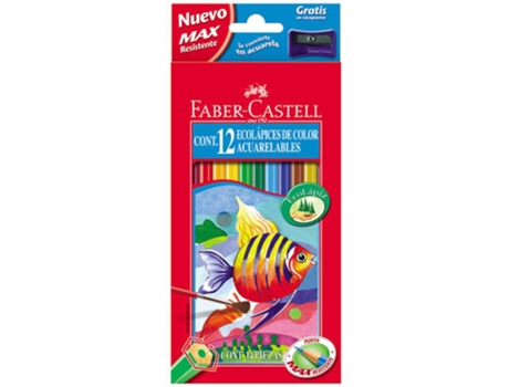 Lápices de Colores Faber Castell Águarelaveis com 12 Sortidos